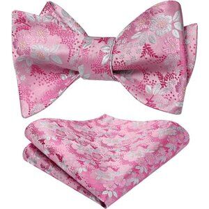 Bow Ties for Men Floral Bowties Mens Self Tie Bow Tie Handkerchief